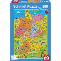 SCHMIDT SPIELE 56312 Deutschlandkarte mit Bildern, 200 Teile von Schmidt Spiele