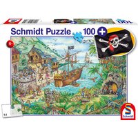 SCHMIDT SPIELE 56330 In der Piratenbucht, 100 Teile, mit add on (Piratenflagge) von Schmidt Spiele