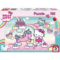 SCHMIDT SPIELE 56408 Kinderpuzzle Glitzerpuzzle 150 Teile Hello Kitty, Kittys Einhorn von Schmidt Spiele