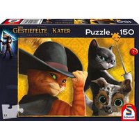 SCHMIDT SPIELE 56443 Kinderpuzzle 150 Teile Der Gestiefelte Kater und seine Freunde von Schmidt Spiele