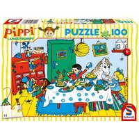 SCHMIDT SPIELE 56447 Kinderpuzzle 100 Teile Pippi Langstrumpf Kaffeekränzchen mit Pippi von Schmidt Spiele