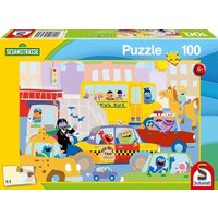 SCHMIDT SPIELE 56460 Kinderpuzzle Sesamstraße 100 Teile Im Straßenverkehr von Schmidt Spiele