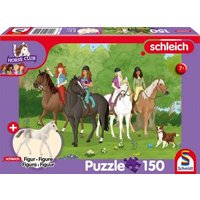 SCHMIDT SPIELE 56464 Kinderpuzzle 150 Teile SCHLEICH® HORSE CLUB + Holsteiner Fohlen Figur von Schmidt Spiele