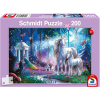 SCHMIDT SPIELE 56486 Kinderpuzzle 200 Teile Einhornstute mit Fohlen von Schmidt Spiele