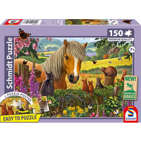 SCHMIDT SPIELE 56526 Kinderpuzzle 150 Teile Süßer Besuch auf der Pferdekoppel von Schmidt Spiele