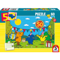 SCHMIDT SPIELE 56536 Kinderpuzzle 60 Teile Alles Liebe zum Geburtstag, 50. Geburtstag Elefant von Schmidt Spiele