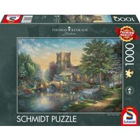 SCHMIDT SPIELE 57367 Puzzle 1000 Teile Thomas Kinkade Collection Willow Wood Chapel von Schmidt Spiele