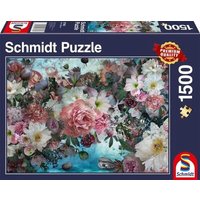 SCHMIDT SPIELE 57393 Puzzle 1500 Teile Aquascape – Blumen unter Wasser von Schmidt Spiele