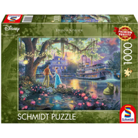 SCHMIDT SPIELE 57527 Erwachsenenpuzzle 1000 Teile Thomas Kinkade Studios: Disney Dreams Collection - Die Prinzessin und der Frosch (Froschkönig) von Schmidt Spiele