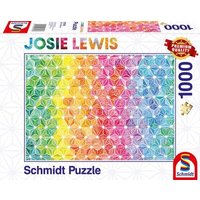 SCHMIDT SPIELE 57579 Erwachsenenpuzzle Josie Lewis 1000 Teile Kunterbunte Dreiecke von Schmidt Spiele
