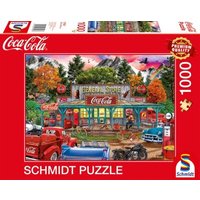 SCHMIDT SPIELE 57597 Erwachsenenpuzzle 1000 Teile Coca Cola - Store von Schmidt Spiele