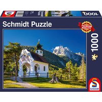 SCHMIDT SPIELE 58318 Puzzle Kapelle an der Wettersteinspitze 1000 Teile von Schmidt Spiele