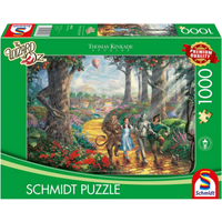 SCHMIDT SPIELE 58426 Erwachsenenpuzzle 1000 Teile Thomas Kinkade Studios: Der Zauberer von Oz - Follow the Yellow Brick Road® von Schmidt Spiele