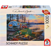 SCHMIDT SPIELE 58533 Puzzle 1.000 Teile Campingidyll am See, Darrel Bush von Schmidt Spiele
