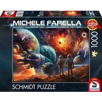 SCHMIDT SPIELE 58536 Puzzle 1000 Teile Kosmische Farbenpracht, Reise ins Weltall von Schmidt Spiele