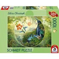 SCHMIDT SPIELE 58595 Puzzle 1000 Teile Yin & Yang, Im Wald der Kolibris von Schmidt Spiele