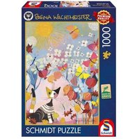 SCHMIDT SPIELE 58658 Erwachsenenpuzzle 1.000 Teile Rosina Wachtmeister: Gestreiftes Kätzchen von Schmidt Spiele