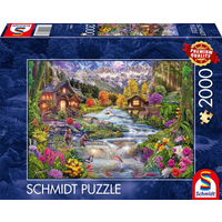 SCHMIDT SPIELE 58868 Puzzle 2000 Teile Flussidyll in den Bergen von Schmidt Spiele