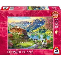 SCHMIDT SPIELE 58886 Puzzle 1000 Teile Erholung in den Dolomiten von Schmidt Spiele