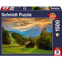 SCHMIDT SPIELE 58970 Puzzle 1500 Teile Sonnenuntergang über dem Bergdorf Wamberg SCHMIDT SPIELE 58970 Puzzle 1500 Teile Sonnenuntergang über dem Bergdorf Wamberg von Schmidt Spiele