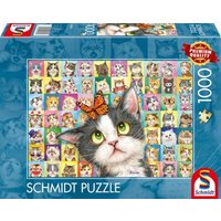 SCHMIDT SPIELE 59759 Erwachsenenpuzzle 1000 Teile Katzen-Mimik SCHMIDT SPIELE 59759 Erwachsenenpuzzle 1000 Teile Katzen-Mimik von Schmidt Spiele