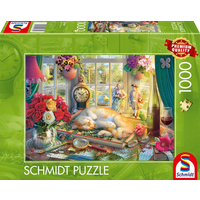 SCHMIDT SPIELE 59789 Puzzle 1000 Teile Puzzlezeit mit Katze SCHMIDT SPIELE 59789 Puzzle 1000 Teile Puzzlezeit mit Katze von Schmidt Spiele