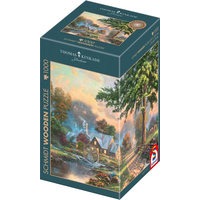 SCHMIDT SPIELE 59797 Holz-Puzzle 1000 Teile Am alten Mühlenbach von Schmidt Spiele