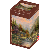 SCHMIDT SPIELE 59799 Holz-Puzzle 1000 Teile Bergkulisse mit Bach von Schmidt Spiele