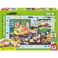 Schmidt 56533 - Lustiges Katzen-Gewimmel, Puzzle mit Poster, 150 Teile aus NATPAX® Graspappe von Schmidt Spiele