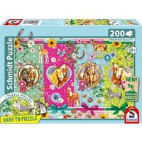 Schmidt 56538 - Alles fürs Pferdeglück, Puzzle mit Poster, 200 Teile aus NATPAX® Graspappe von Schmidt Spiele