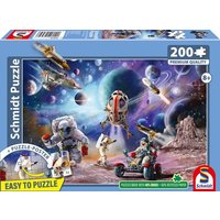 Schmidt 56539 - Weltraummission, Puzzle mit Poster, 200 Teile aus NATPAX® Graspappe von Schmidt Spiele