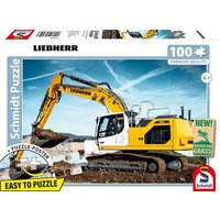 Schmidt 56550 - LIEBHERR Raupenbagger R928, Puzzle mit Poster, 100 Teile aus NATPAX® Graspappe von Schmidt Spiele