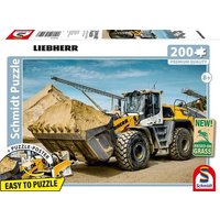 Schmidt 56552 - LIEBHERR Radlader L580, Puzzle mit Poster, 200 Teile aus NATPAX® Graspappe von Schmidt Spiele