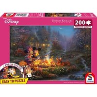 Schmidt 56558 - Disney, Mickey and Minnie Sweetheart Campfire, Puzzle mit Poster, 200 Teile aus NATPAX® Graspappe von Schmidt Spiele