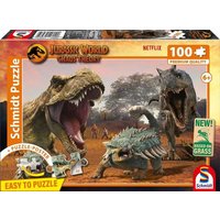 Schmidt 56561 - Jurassic World, Chaos Theory, Eine neue Ära, Puzzle mit Poster, 100 Teile aus NATPAX® Graspappe von Schmidt Spiele