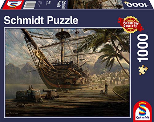 Schmidt Spiele 58183 Schiff vor Anker, 1000 Teile Puzzle von Schmidt Spiele