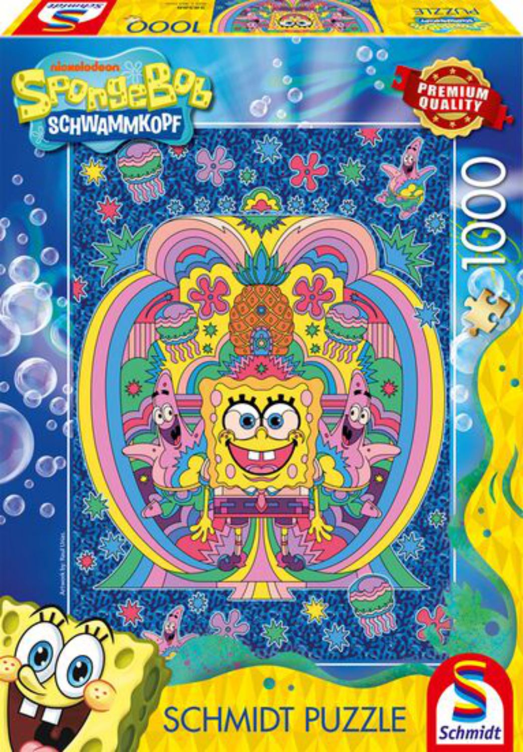 Schmidt Puzzle 1000 Teile - Hommage an SpongeBob (Geöffnete Siegel) - von Schmidt Spiele