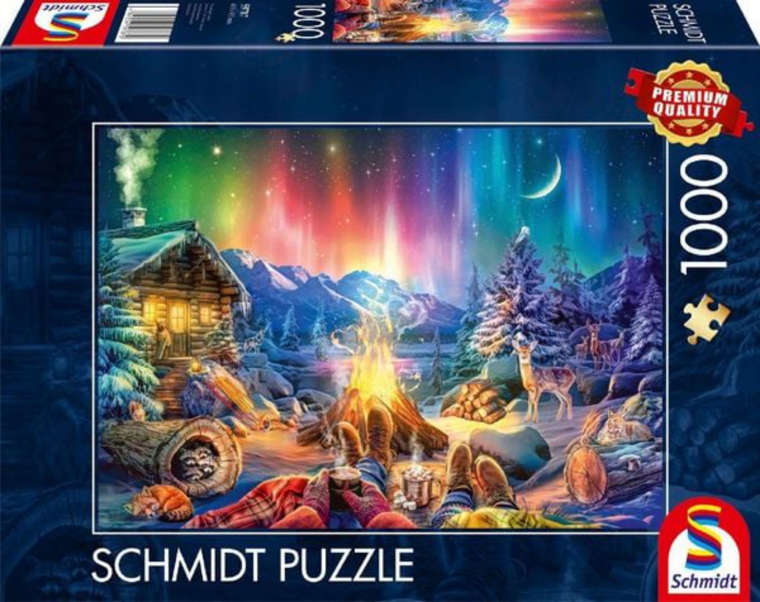Schmidt Puzzle 1000 Teile - Lagerfeuerromantik unterm Sternenhimmel - von Schmidt Spiele