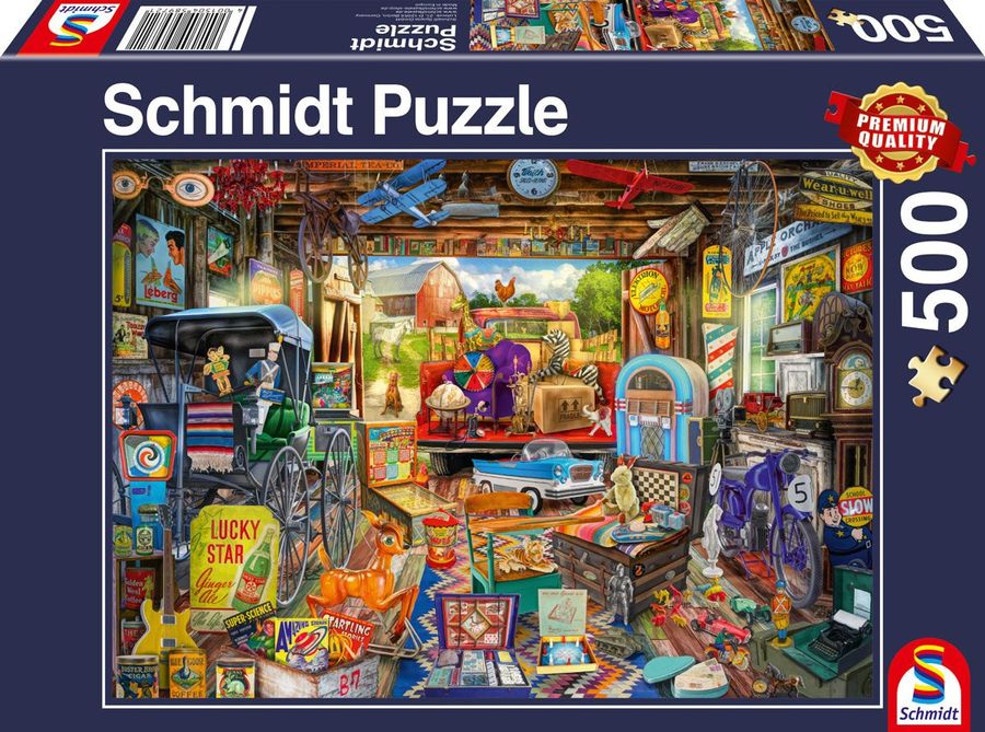 Schmidt Puzzle 500 Teile - Garagen-Flohmarkt - von Schmidt Spiele