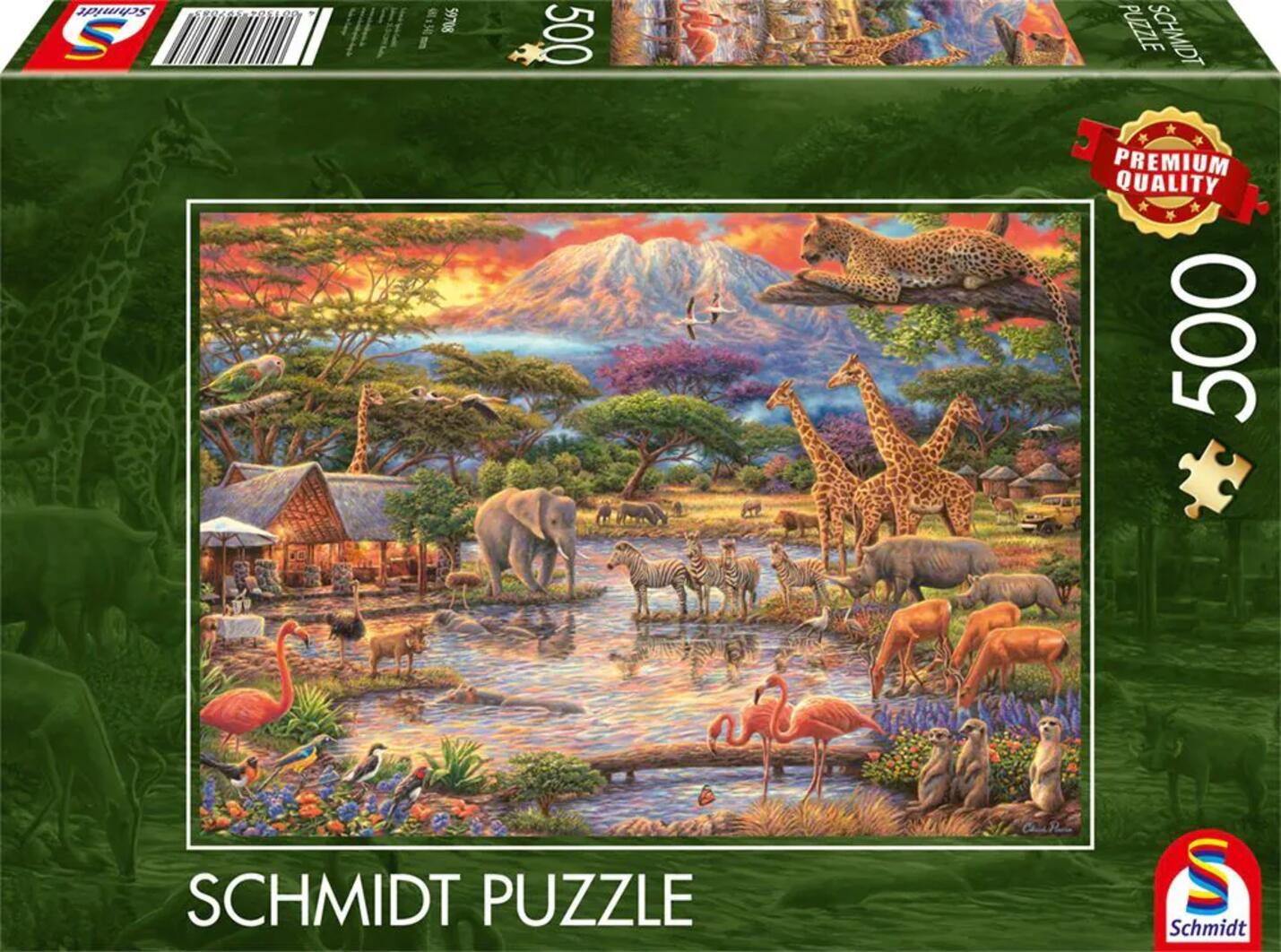 Schmidt Puzzle 500 Teile – Paradies am Kilimandscharo - von Schmidt Spiele