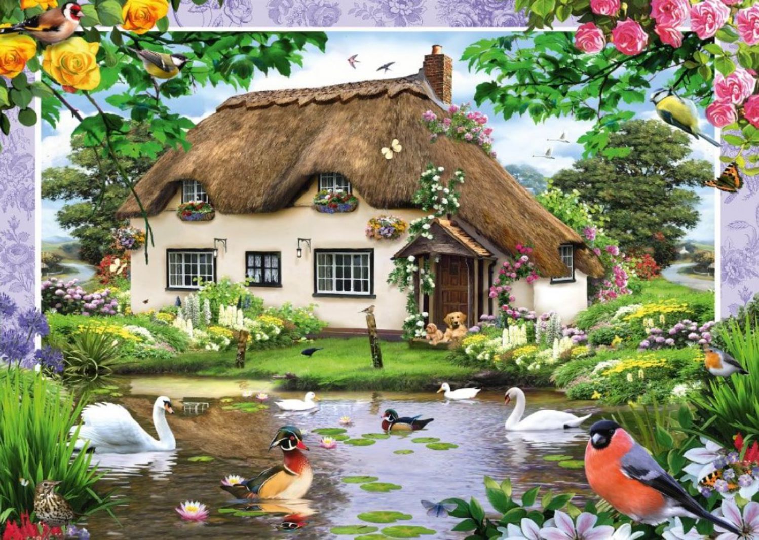 Schmidt Puzzle 500 Teile – Romantisches Landhaus - von Schmidt Spiele
