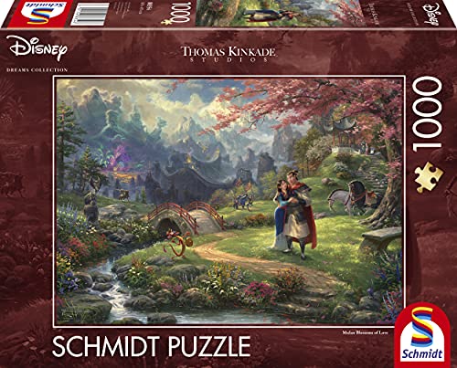 Schmidt Spiele, Thomas Kinkade: Disney Mulan Blossoms of Love 2021 Edition (1000pc), Puzzle, Ages 12+ von Schmidt Spiele