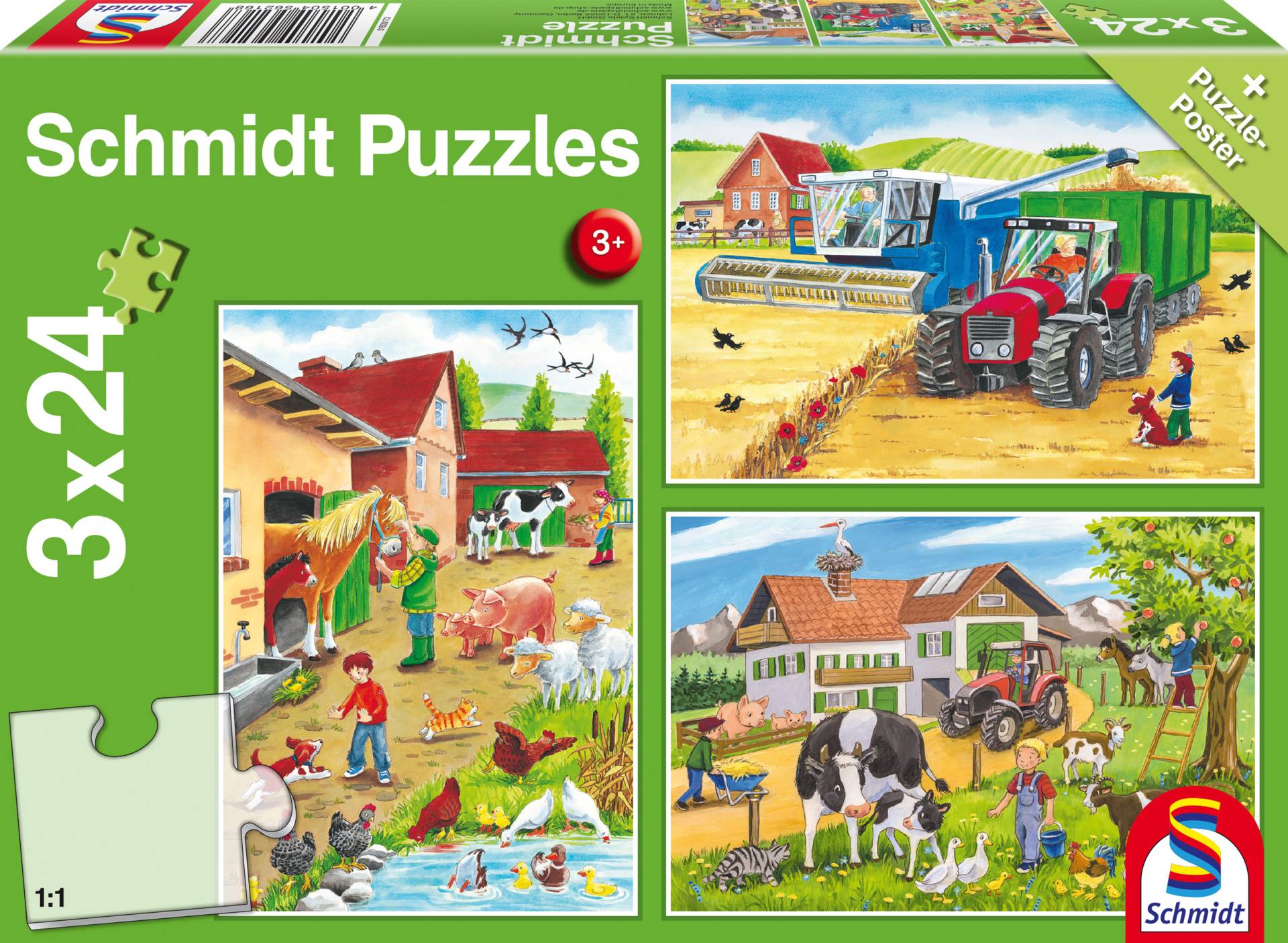 Schmidt Spiele 3 Puzzles - Auf dem Bauernhof 24 Teile Puzzle Schmidt-Spiele-56216 Schmidt Spiele 3 Puzzles - Auf dem Bauernhof 24 Teile Puzzle Schmidt-Spiele-56216 von Schmidt Spiele