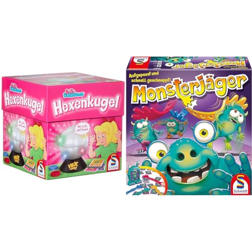 Schmidt Spiele 40458 Bibi Blocksberg Hexenkugel, Kinderspiel & 40557 Monsterjäger, Aktionsspiel, bunt von Schmidt