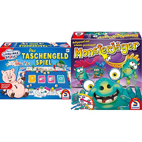 Schmidt Spiele 40536 - Taschengeldspiel & 40557 Monsterjäger, Aktionsspiel, bunt von Schmidt Spiele