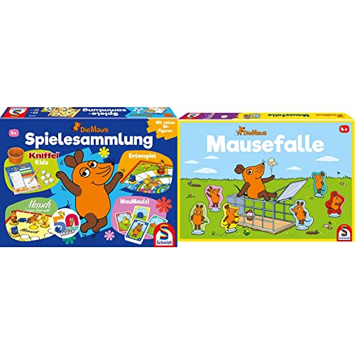 Schmidt Spiele 40598 Die Maus, Spielsammlung, Bunt & 40505 Maus, Mausefalle, Kinderspiel, bunt von Schmidt Spiele