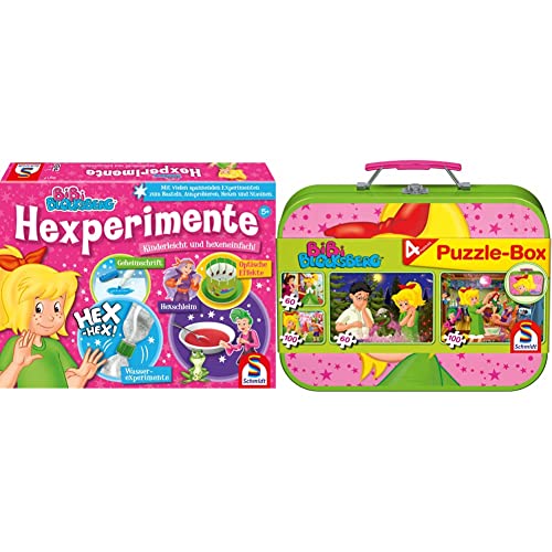 Schmidt Spiele 40617 Bibi & Tina Bibi Blocksberg, Hexperimente, Zauberkasten, Experimente, Bunt & 55595 Bibi Blocksberg, 4 Kinderpuzzle im Metallkoffer, 2x60 und 2x100 Teile Schmidt Spiele 40617 Bibi & Tina Bibi Blocksberg, Hexperimente, Zauberkasten, Experimente, Bunt & 55595 Bibi Blocksberg, 4 Kinderpuzzle im Metallkoffer, 2x60 und 2x100 Teile von Schmidt