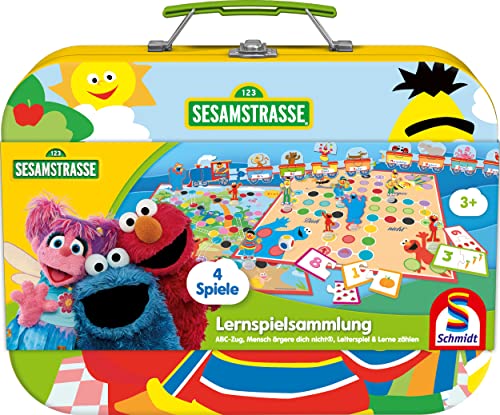 Schmidt Spiele 40640 Lernspielsammlung für Kinder, Sesamstraße Design, Spielesammlung von Schmidt Spiele