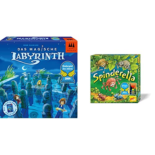 Schmidt Spiele 40848 Das Magische Labyrinth & Zoch 601105077 Spinderella - Kinderspiel des Jahres 2015 - kindgerechtes Wettlaufspiel in unterschiedlichen Schwierigkeitsstufen, für Kinder ab 6 Jahren von Schmidt Spiele