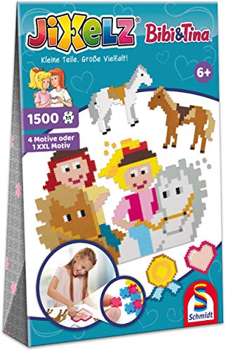 Schmidt Spiele 46116 Jixelz, Bibi & Tina, 1500 Teile, 5 Motive, Kinder-Bastelsets, Kinderpuzzle von Schmidt Spiele